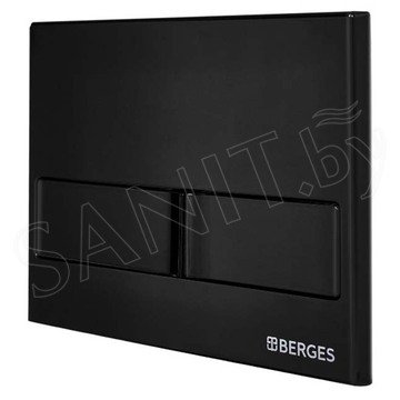 Комплект инсталляции Berges Novum 525 c черной кнопкой и подвесным унитазом Gid Tr2144
