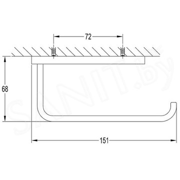 Держатель для туалетной бумаги Omnires Darling DA70510BL