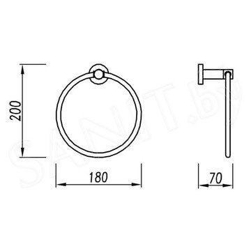 Держатель для полотенец Omnires Modern MP60230CR