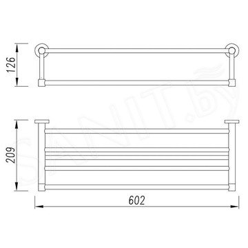 Полка для полотенец Omnires Modern MP60920CR