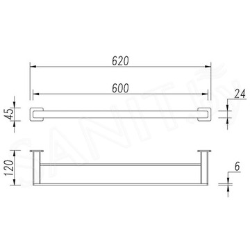 Держатель для полотенец Omnires Nelson NL80226CR