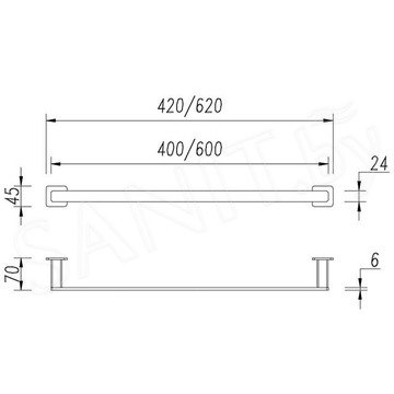 Держатель для полотенец Omnires Nelson NL80214BL / NL80216BL