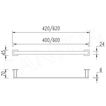 Держатель для полотенец Omnires Nelson NL80214GR / NL80216GR