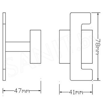 Крючок Omnires Lift 8154BCR