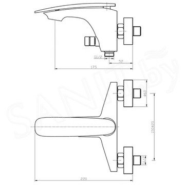 Смеситель для ванны WeltWasser WW MX ESSEN 603 WT