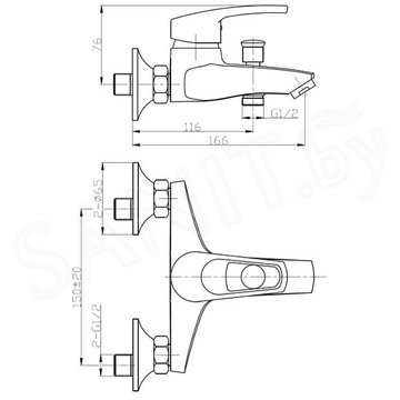 Смеситель для ванны WeltWasser WW MX ISAR 503