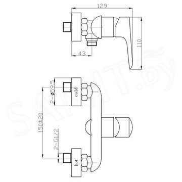 Смеситель для душа WeltWasser WW MX BONN 304