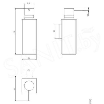 Дозатор для моющих средств Omnires Uni UN10720/KCR