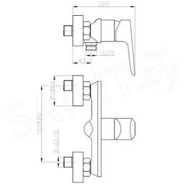 Смеситель для душа WeltWasser WW MX ODER 404