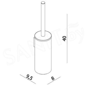 Ершик для унитаза Omnires Uni UN10620/OBL