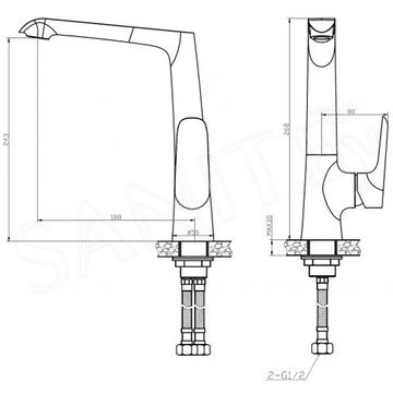 Смеситель для кухонной мойки WeltWasser WW MX BONN 306