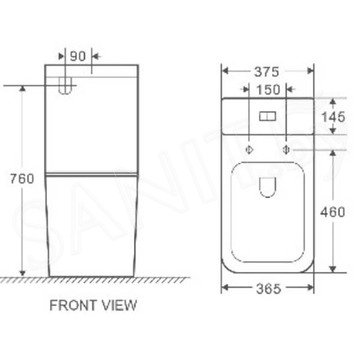 Напольный унитаз WeltWasser Gelbach 001 XL GL-WT
