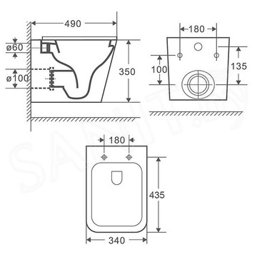 Подвесной унитаз WeltWasser Gelbach 004 GL-WT / MT-WT