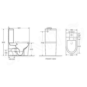 Напольный унитаз WeltWasser Salzbach 001 GL-WT