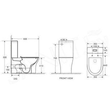 Напольный унитаз WeltWasser Telbach 001 GL-WT