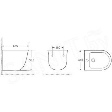 Подвесное биде WeltWasser Telbach 005 GL-WT / MT-WT