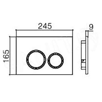 Кнопка для инсталляции WeltWasser Amberg RD-CR / RD-BL / RD-WT / RD-MT CR