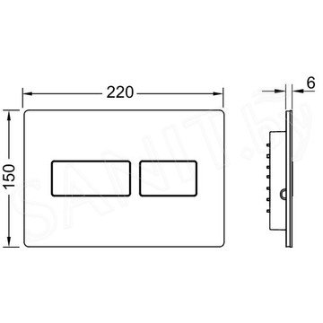 Система инсталляции для унитаза TECEprofil kit 9300434 с кнопкой Тecesolid