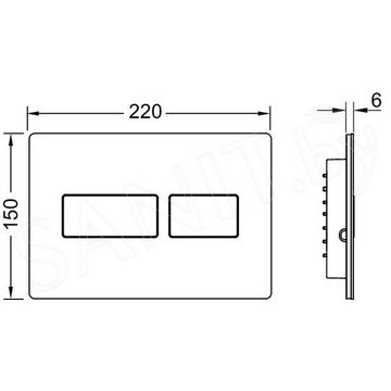 Система инсталляции для унитаза TECEprofil kit 9300434 с кнопкой Тecesolid