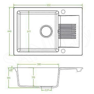 Кухонная мойка Laveo Celia SBC_513T