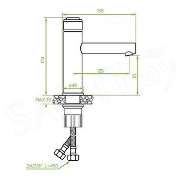 Смеситель для умывальника Laveo Volumo BAV_022D