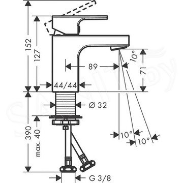 Смеситель для умывальника Hansgrohe HG Vernis Shape 71567670