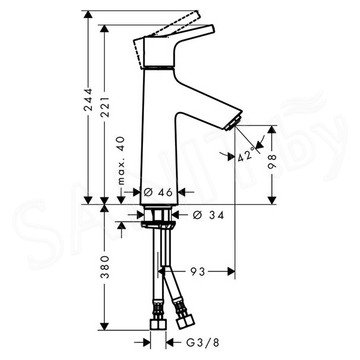 Смеситель для умывальника Hansgrohe Тalis S 72021000