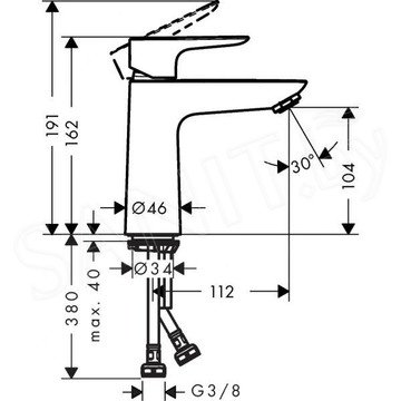 Смеситель для умывальника Hansgrohe Talis E 71712000