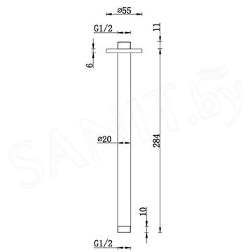 Кронштейн для верхнего душа Laveo Rondo NWX_750O