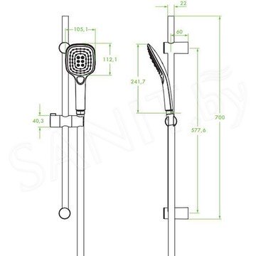 Душевой гарнитур Laveo Zorita NLZ_71A1