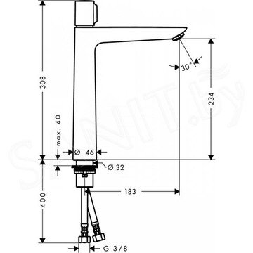 Смеситель для умывальника Hansgrohe Talis Select E 71753000
