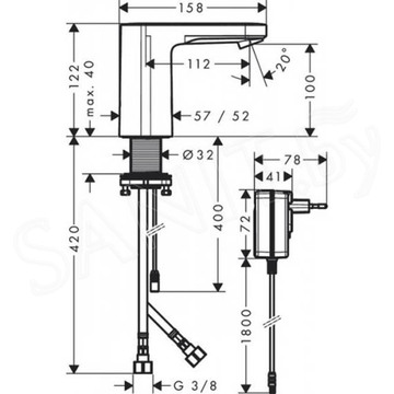 Смеситель для умывальника Hansgrohe Vernis Blend 71502000 сенсорный