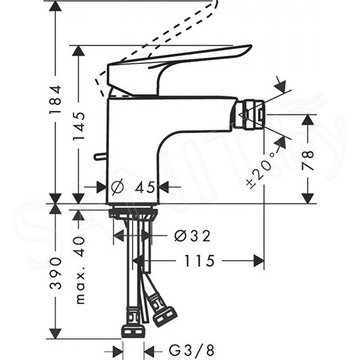 Смеситель для биде Hansgrohe Logis E 71232000