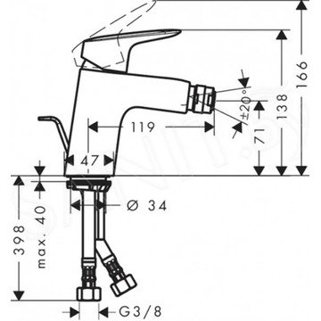 Смеситель для биде Hansgrohe Logis 71204000