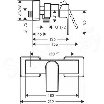 Смеситель для душа Hansgrohe Vernis Shape 71650670