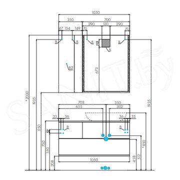 Полупенал Акватон Терра 35 1A247103TEKA0