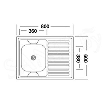 Кухонная мойка Kromevye ЕС 220 D