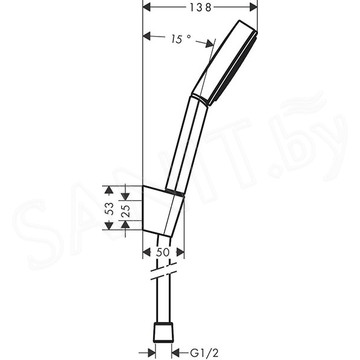 Душевая лейка со шлангом Hansgrohe Pulsify 105 1 jet