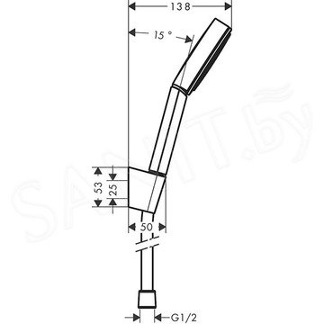 Душевая лейка со шлангом Hansgrohe Pulsify 105 1 jet