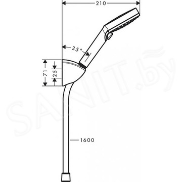 Душевая лейка со шлангом Hansgrohe Vernis Blend 26273000