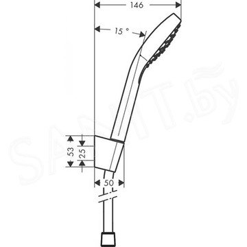 Душевая лейка со шлангом Hansgrohe Croma Select E 1jet 26424400