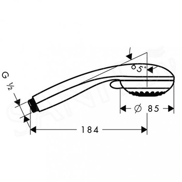 Душевая лейка со шлангом Hansgrohe Crometta 85 Vario/Porter C 27559000