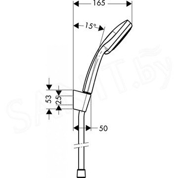 Душевая лейка со шлангом Hansgrohe Croma 100 Vario/Porter S 27594000