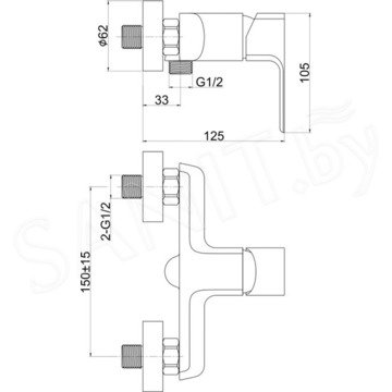 Смеситель для душа Cersanit Geo 63041