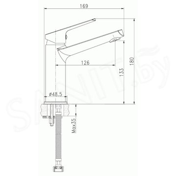 Смеситель для умывальника Cersanit Flavis A63037