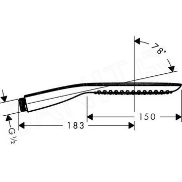 Душевая лейка Hansgrohe PuraVida 120 Baton 1jet