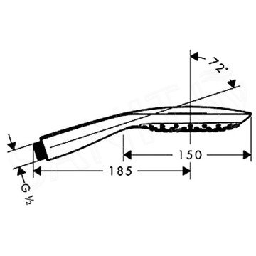 Душевая лейка Hansgrohe Raindance Select E150 3jet 26550400
