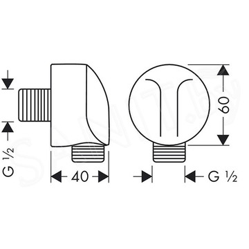 Шланговое подключение Hansgrohe Fixfit E 27454000