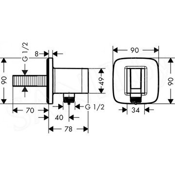 Шланговое подключение Hansgrohe Fixfit Porter E 26485000