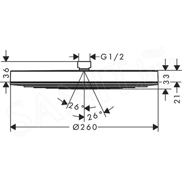 Верхний душ Hansgrohe Pulsify 260 1jet